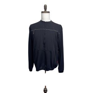 Oakley Pullover‎ Jacket Mens XL Black Long Sleeve Cycling Reflective Zip Pockets